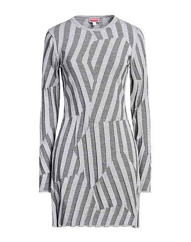 KENZO Short dress Grey 60% Wool, 36% Cotton, 4% Polyamide