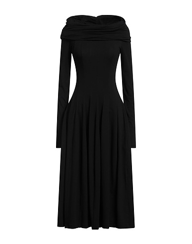 PHILOSOPHY di LORENZO SERAFINI Vestito midi Nero 94% Cotone, 6% Elastan