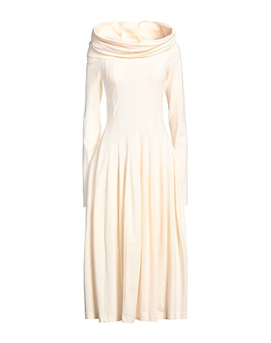 PHILOSOPHY di LORENZO SERAFINI Midi dress Off white 94% Cotton, 6% Elastane