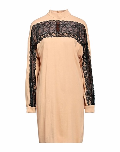 BOUTIQUE MOSCHINO Short dress BEIGE 55% Lyocell, 31% Viscose, 14% Wool, Polyamide