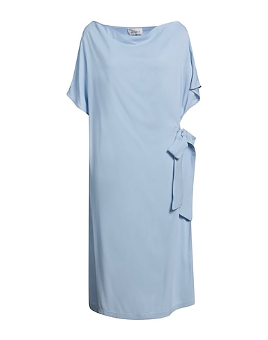 MEIMEIJ Midi dress Sky blue 61% Acetate, 34% Viscose, 5% Elastane