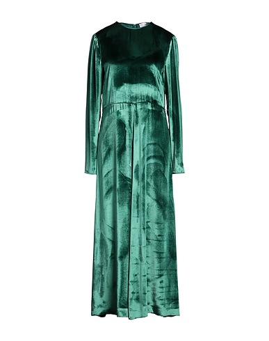 REDValentino Long dress Emerald green 85% Viscose, 15% Silk