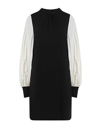 TWINSET Short dress Black 68% Viscose, 27% Polyamide, 5% Elastane, Polyester