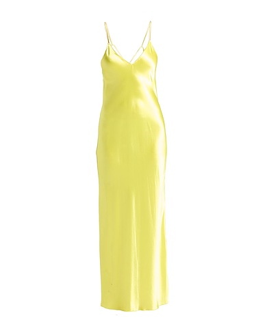 FORTE_FORTE Long dress Yellow 58% Acetate, 42% Viscose