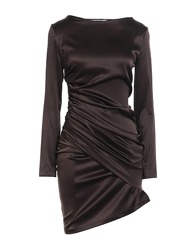 STEPHAN JANSON Sheath dress Dark brown 94% Silk, 6% Elastane