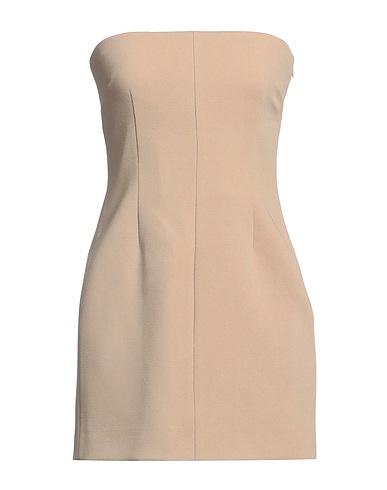 FERRAGAMO Sheath dress Sand 100% Virgin Wool