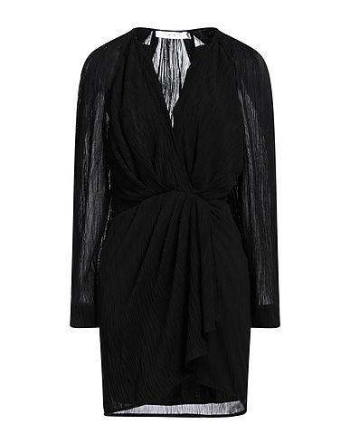 IRO Short dress Black 91% Polyester, 9% Elastane