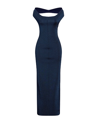 ALAÏA Long dress Blue 52% Wool, 30% Viscose, 13% Metallic Polyester, 4% Polyamide, 1% Elastane