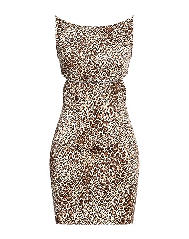 DSQUARED2 Sheath dress Beige 100% Viscose