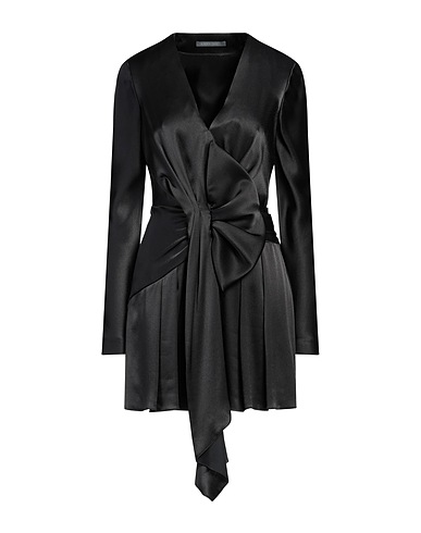 ALBERTA FERRETTI Pleated dress Black 70% Acetate, 30% Silk