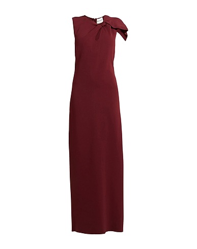 ROLAND MOURET Long dress Burgundy 71% Viscose, 14% Polyamide, 14% Polyester, 1% Elastane