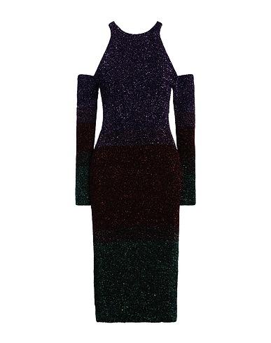 ELEONORA GOTTARDI Midi dress Purple 67% Polyamide, 33% Metal