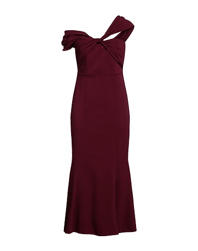 ROLAND MOURET Long dress Burgundy 97% Viscose, 3% Elastane