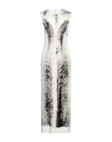 LOEWE Long dress White 93% Polyester, 7% Elastane
