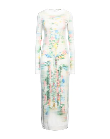 LOEWE Long dress Light green 85% Polyamide, 15% Elastane