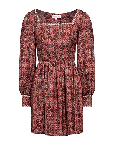 MUZUNGU SISTERS Vestito corto Mattone 100% Seta