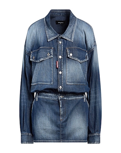 DSQUARED2 Denim dress Blue 98% Cotton, 2% Elastane