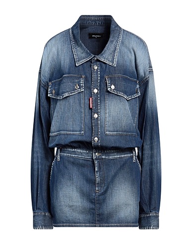 DSQUARED2 シュミーズドレス BLU コットン 98% / ポリウレタン 2%