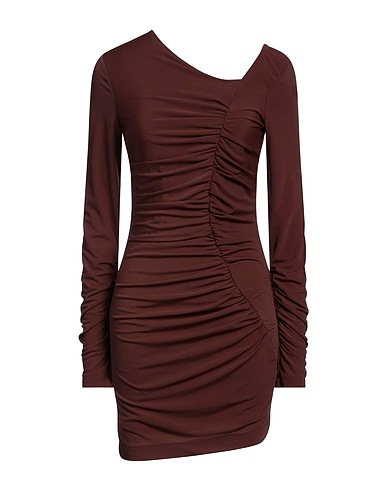 HELMUT LANG Sheath dress Dark brown 100% Polyester