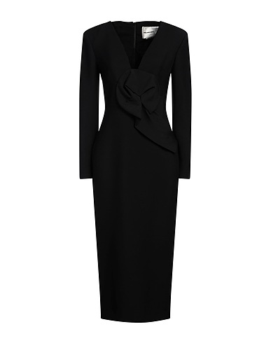 ROLAND MOURET Midi dress Black 72% Wool, 28% Silk