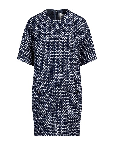 VALENTINO GARAVANI Short dress Navy 65% Virgin Wool, 26% Acrylic, 5% Polyamide, 4% Polyester