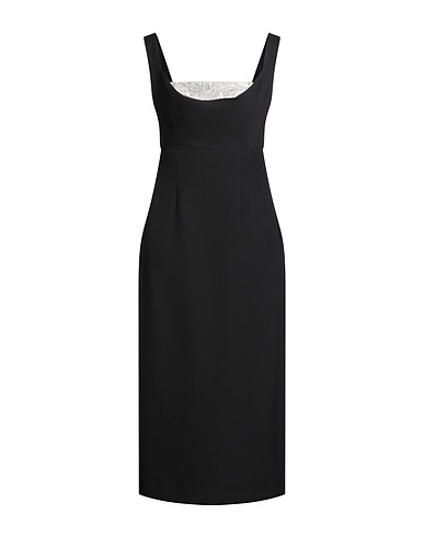 ROLAND MOURET Платье миди Чёрный 67% Шерсть, 33% Шелк