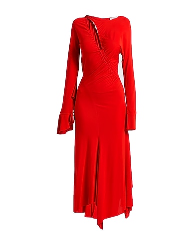 VICTORIA BECKHAM Long dress Tomato red 100% Viscose