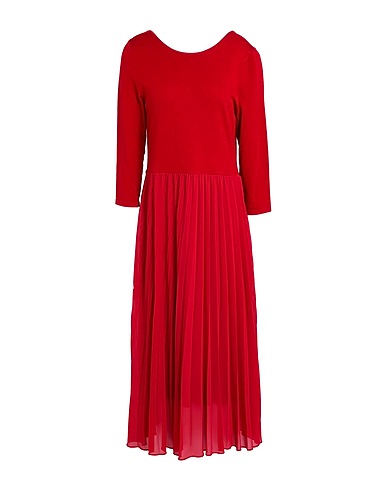 TWINSET Midi dress Red 33% Polyester, 32% Polyamide, 32% Acrylic, 3% Wool