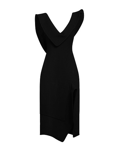 BOTTEGA VENETA Midi dress Black 35% Cotton, 35% Viscose, 25% Wool, 5% Polyamide