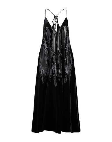 NU Long dress Black 90% Polyester, 10% Elastane