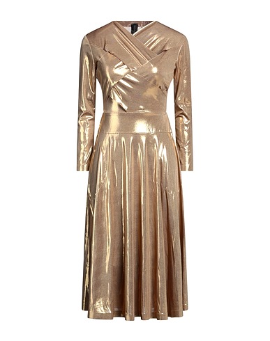 NORMA KAMALI Midi dress Gold 95% Polyester, 5% Elastane