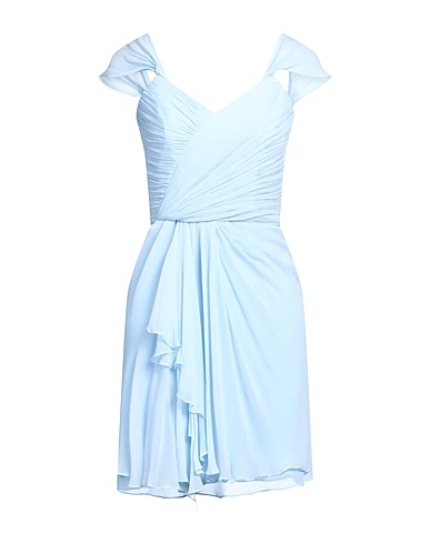 COSTARELLOS Short dress Sky blue 100% Silk