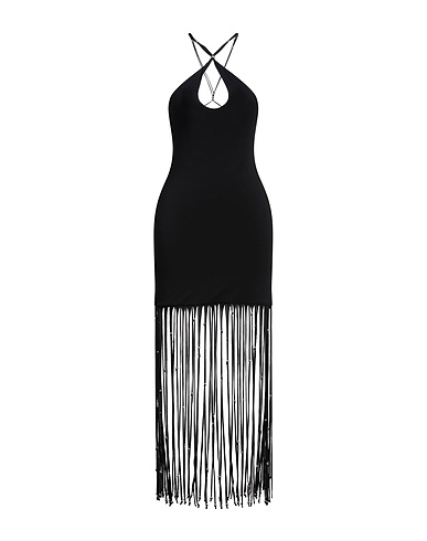 ROTATE BIRGER CHRISTENSEN Long dress Black 48% Organic cotton, 48% Modal, 4% Elastane