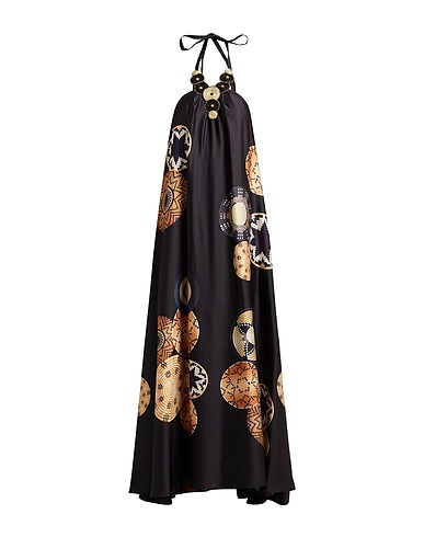 ALLURE EVENING Long dress Black 100% Polyester