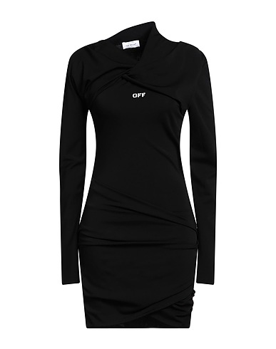 OFF-WHITE™ Sheath dress Black 90% Viscose, 10% Elastane