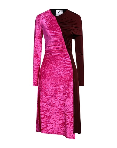 MARINE SERRE Midi dress Fuchsia 85% Polyamide, 15% Elastane, Viscose