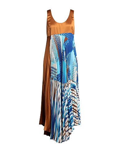 MANILA GRACE Long dress Brown 100% Polyester