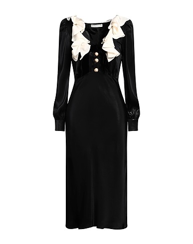 ALESSANDRA RICH Elegant dress Black 80% Acetate, 20% Elastane, Silk, Polyamide