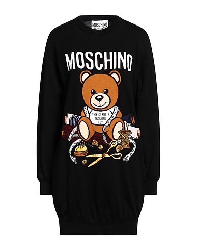 MOSCHINO ミニワンピース・ドレス ブラック コットン 100% / ナイロン / ポリウレタン