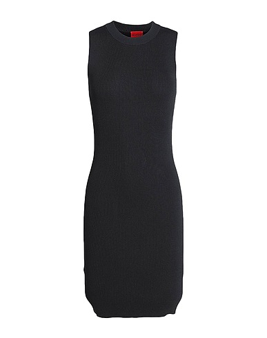 HUGO Sheath dress Black 80% Recycled viscose, 20% Polyamide
