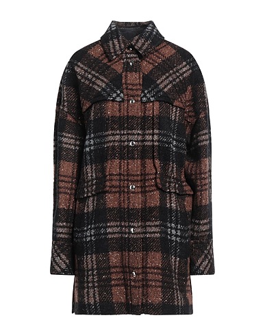 IRO Shirt dress Brown 49% Wool, 33% Polyester, 9% Silk, 6% Other Fibres, 3% Polyamide