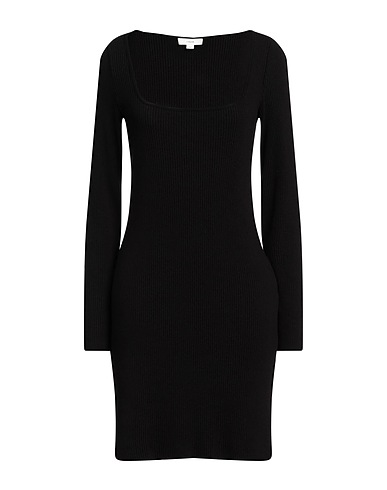VINCE. Sheath dress Black 47% Cotton, 30% Viscose, 21% Polyester, 2% Elastane