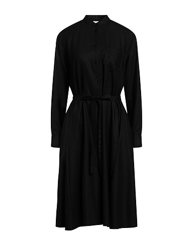 ASPESI Midi dress Black 62% Virgin Wool, 19% Acrylic, 16% Polyamide, 3% Cashmere