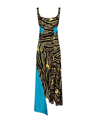 MARINE SERRE Midi dress Yellow 100% Viscose, Cupro, Elastane