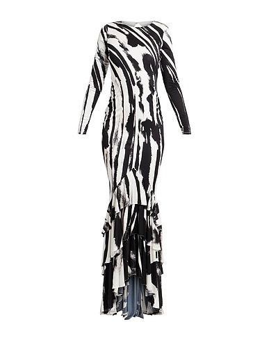 RETROFÊTE Long dress White 85% Viscose, 15% Silk