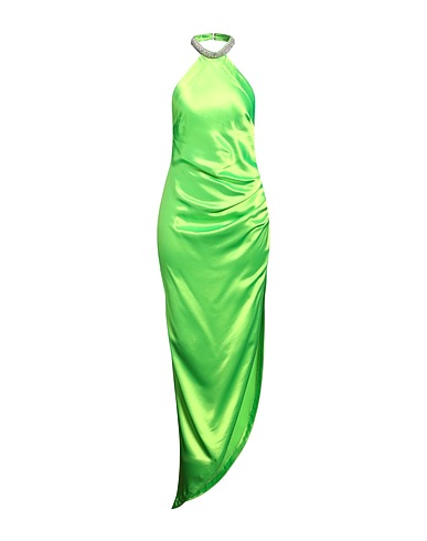 RETROFÊTE Long dress Lime green 76% Acetate, 24% Polyester