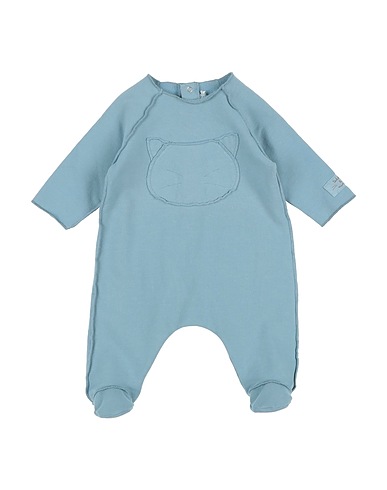 TEDDY & MINOU Baby jumpsuit  Sky blue 95% Cotton, 5% Elastane