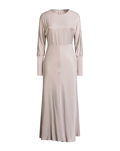 PESERICO Midi dress Taupe 61% Viscose, 39% Polyester, Virgin Wool