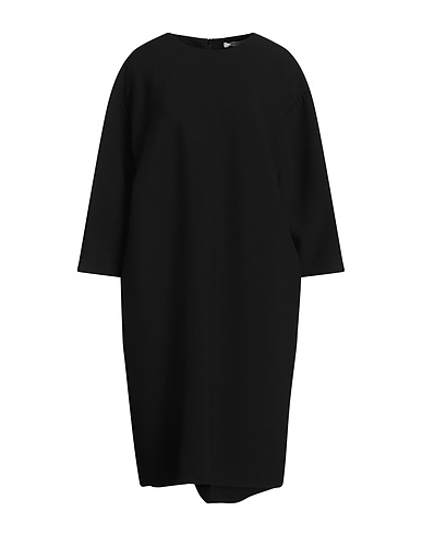 PESERICO Short dress Black 64% Polyester, 27% Viscose, 6% Cotton, 3% Elastane