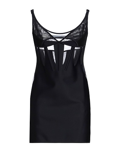 MUGLER Sheath dress Black 78% Polyamide, 22% Elastane